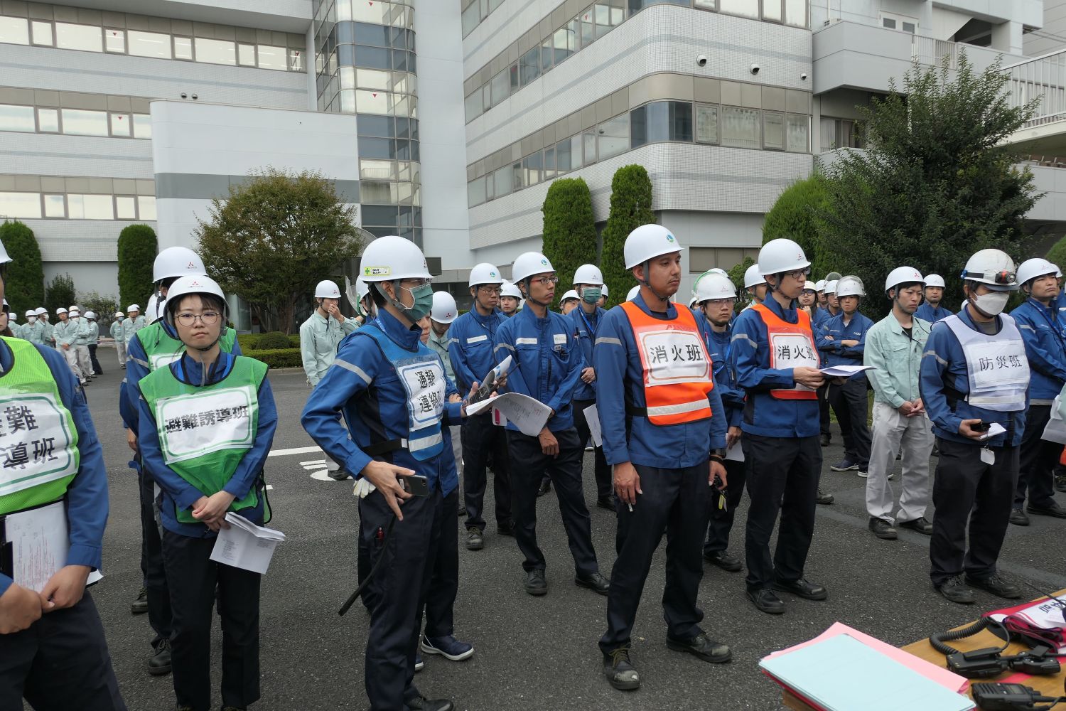 写真:総合防災訓練(平塚研究所)